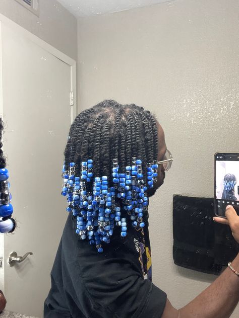 #twsit #blackmenwithstyle #twostrandtwist #aesthetic #naturalhair #naturalhairstyle #beads Twist With Beads Men, Beads In Twists, Twists With Beads Men, Two Strand Twists With Beads, Mens Braids With Beads, Two Strand Twist With Beads, Beads On Locs, Trip Hairstyles, Dreads With Beads