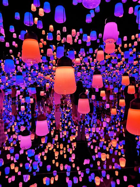 The World's First Digital Art Museum - teamLab Borderless in Tokyo, Japan — pursuit of art Teamlab Borderless Tokyo, Tokyo Teamlab, Teamlab Tokyo, Digital Art Museum, Teamlab Borderless, Line Sculpture, Giant Marshmallows, Tokyo Trip, Vision Board Pics