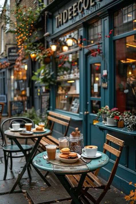 Cafe Design Inspiration, Coffee Designs, Vintage Coffee Shops, Third Space, Saved Pictures, Bookstore Cafe, Sidewalk Cafe, Cozy Coffee Shop, Coffee Shop Aesthetic