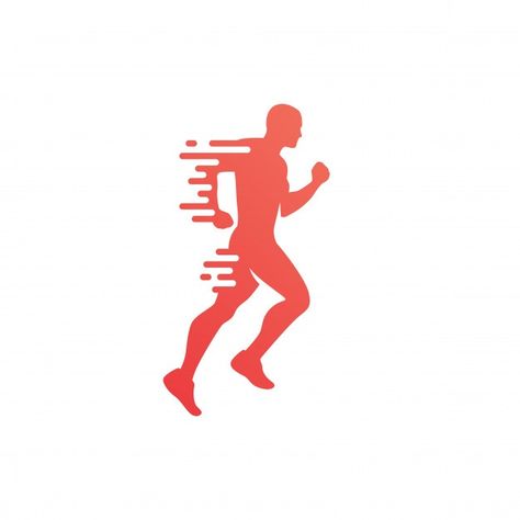 Move Icon, Running Man Logo, Marathon Logo, Running Illustration, Speed Logo, Running Logo, Running Art, People Logo, Typo Design