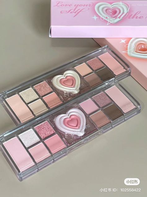 Douyin Eyeshadow, Peripera Eyeshadow, Peripera Makeup, Kbeauty Korean Makeup, Korean Makeup Products, Pallet Heart, Korean Eyeshadow, Makeup Pallettes, Makeup Kit For Kids