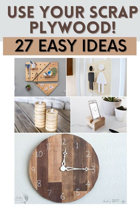 Do you have a pile of scrap plywood? Here are some easy and awesome DIY wood projects you can do to use your scrap plywood stash. They are great beginner woodworking projects and they make great gift ideas! #anikasdiylife Plywood Projects, Woodworking Projects Unique, Scrap Wood Crafts, Wood Projects For Beginners, Unique Woodworking, Woodworking Projects For Kids, Small Woodworking Projects, Easy Wood Projects, Easy Wood