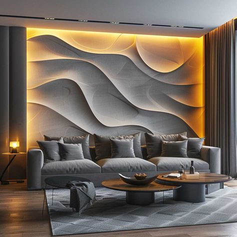 8+ Trendy 3D Wall Panel Designs for a Fresh Interior • 333+ Art Images Cnc Wall Design, Drawing Room Wall Design, Wall Panel Designs, Wall Elevation, Fresh Interior, Art Plaster, House Wall Design, Wall Panel Design, Simple Interior