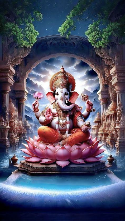 श्री गणेश, God Ganesh, Shree Ganesh, Shri Ganesh, Ram Photos, Ganesha Art, Ganesha Pictures, Dream House Rooms, Ganpati Bappa