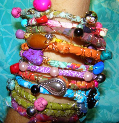 Bohemian Bracelets Diy, Good Sunday Evening, Fabric Cuff Bracelets Diy, Boho Bracelets Diy, Fabric Bracelets Diy, Cuff Bracelets Diy, Stretch Beaded Bracelets Diy, Tie Bracelets, Fabric Bangles