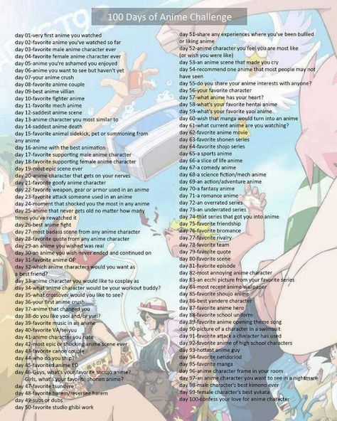 I'm Starting a 100-Day Anime Challenge!! 100 Day Drawing Challenge, Anime Challenge, 30 Day Art Challenge, 30 Day Drawing Challenge, Anime Bebe, Drawing Challenges, Art Style Challenge, 100 Day Challenge, Drawing Ideas List