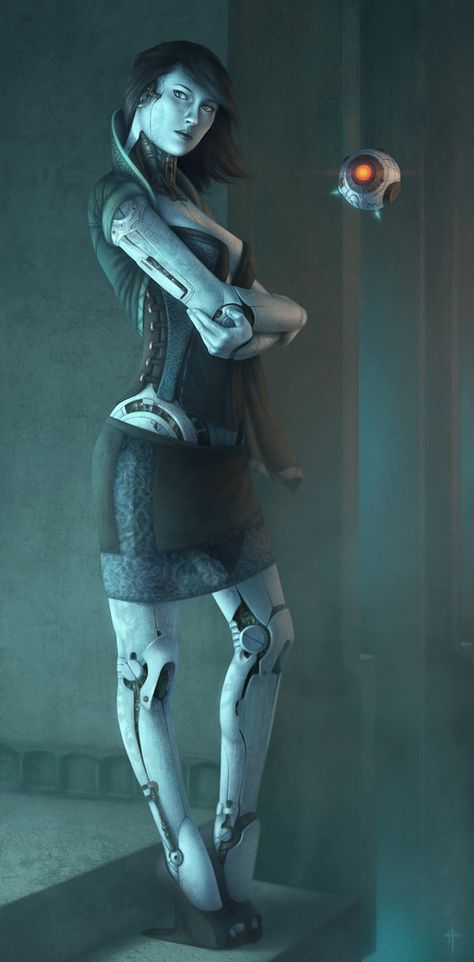 Anthropomorphic Synthetic ("Synth") Human Robot. (Sona Companion AI by NikolayAsparuhov on DeviantArt) Art Sona, Robotic Art, Synthetic Human, Eclipse Phase, Cyberpunk Female, Cyborgs Art, Arte Robot, Cyberpunk Character, Futuristic Art