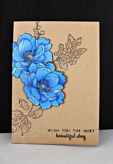 Altenew Cards, Clay Stamps, Handmade Stamps, Copic Coloring, Card Making Inspiration, Kirigami, E Card, Animals Images, Floral Cards