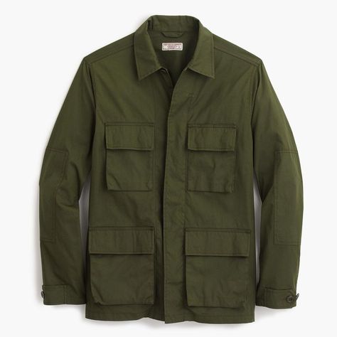 How to Wear a Field Jacket for Spring - Tailor & Barber: A Men's Style, Fashion, Grooming and Lifestyle Blog Military Field Jacket, Combat Jacket, Jacket For Spring, Spring Coat, Smart Outfit, Men's Jackets, Military Outfit, Crew Clothing, Men's Outerwear