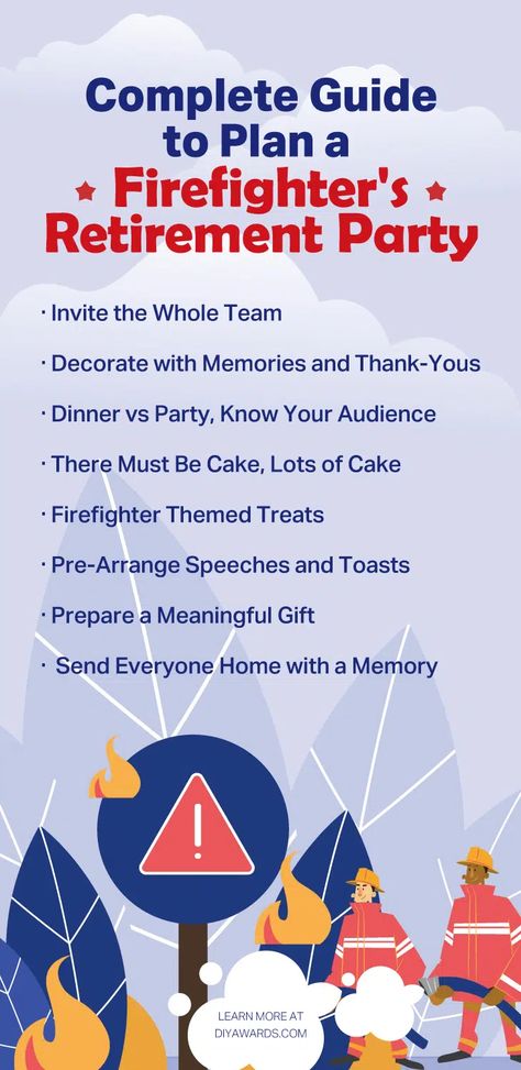 Retirement Party Ideas For Firefighter, Fire Retirement Party, Fire Chief Retirement Party Ideas, Fire Department Retirement Party, Fireman Retirement Party Ideas, Firefighter Retirement Party Ideas, Fireman Retirement Party, Retirement Poems, Captain Ideas