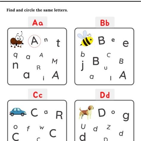 Letter Matching Worksheets For Preschool, Spot The Letter Worksheet, Abcd Worksheet For Kids, Find The Letter A Worksheet, A E I O U Worksheet For Kindergarten, Small Abcd Worksheet, Matching Letters With Pictures Worksheet, Words In Alphabetical Order Worksheet, Identify Alphabet Worksheet