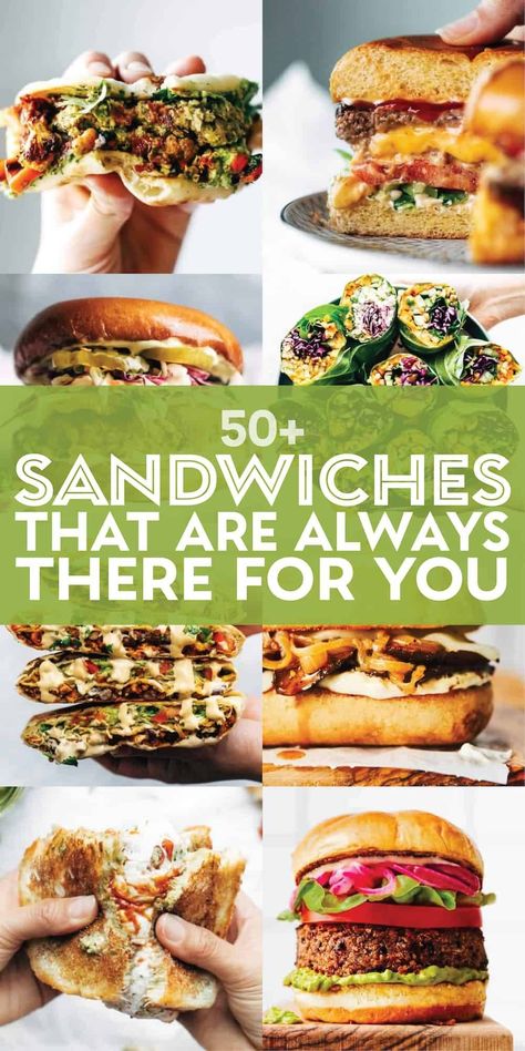 50+ Sandwich Recipes! Honestly, we love a sandwich any time of day, so we’ve got ideas for breakfast, lunch, dinner, or just sandwich o’clock here because you can never really go wrong with a bunch of delicious things between bread (or brioche, or bagels, or tortillas…we got you.)! #sandwiches #burgers #wraps Luncheon Sandwiches Ideas, Brioche Bread Sandwich Ideas, Brioche Sandwich Ideas, Brioche Bread Sandwich, Bakery Sandwich, Fall Sandwiches, Baguette Sandwich, Ideas For Breakfast, Sandwich Fillings