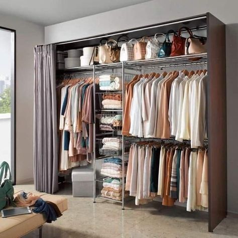 Dressing Room Closet, Closet Design Layout, Open Closet, Diy Wardrobe, Closet Layout, Wardrobe Room, Closet Remodel, Closet Decor, Bedroom Closet Design