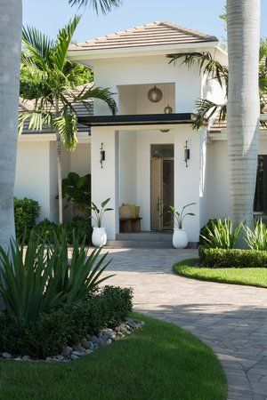 Naples Florida Project — Bridget Beari Designs Florida Design, Mediterranean Architecture, Wallpaper Ceiling, Florida Style, Oak Panels, Naples Florida, Open Layout, Front Entrances, New Homeowner