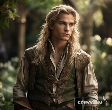 Long Blonde Hair Male, Long Blonde Hair Male Character Art, Red Hair Elf Man, Male Elf Blonde Long Hair, Men With Long Blonde Hair Male Models, Blonde Medieval Face Claim Male, Men Blonde Hair, Victorian Man, Blonde Guys