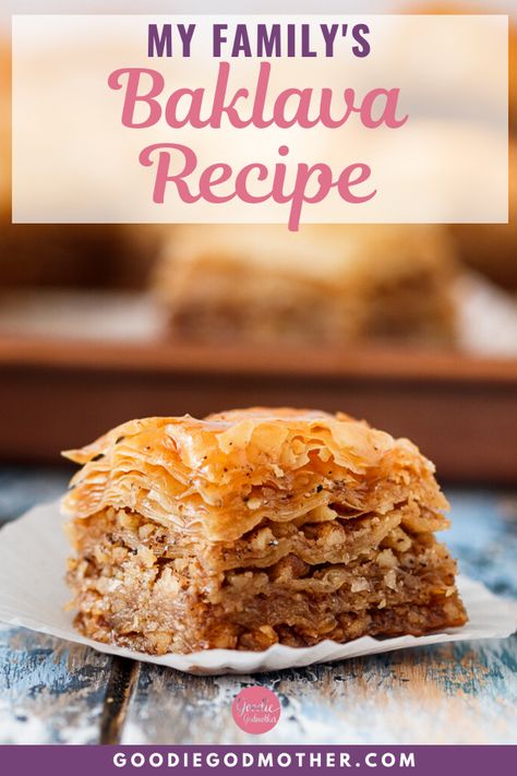 Flaky, nutty, and rich with spiced honey, baklava is a delicious dessert that's surprisingly easy to make at home! #baklava #greekrecipe #middleeasternfood #howtomake #dessertideas #familyrecipe Traditional Baklava Recipe, Homemade Baklava Recipe, Easy Baklava Recipe, Baklava Recipes, Easy Baklava, Baklava Recipe Easy, Homemade Baklava, Baklava Dessert, Greek Baklava