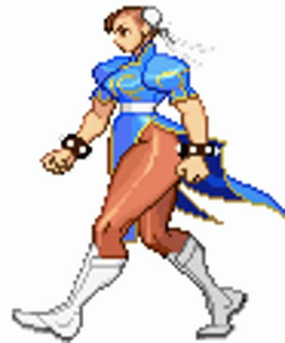 Street Fighter Pixel Gif, Walk Animation, Walking Animation, Capcom Vs, Chun Li Street Fighter, Street Fighter Characters, Pixel Characters, Capcom Art, Street Fighter Art