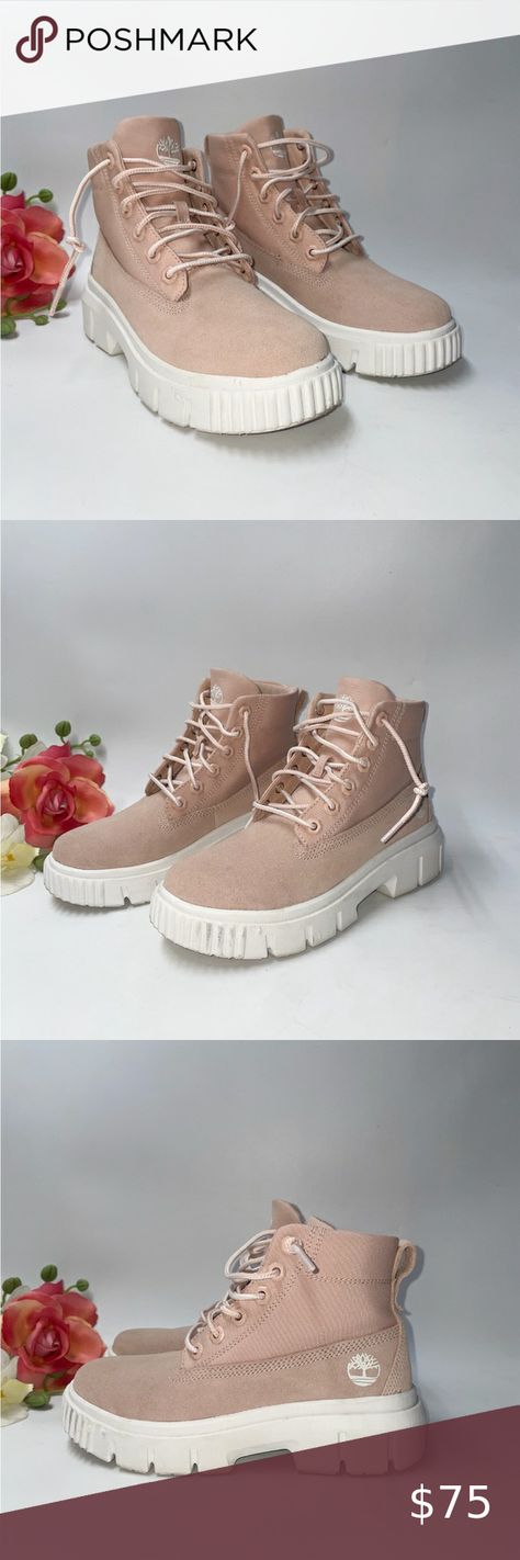 Timberland Greyfield Canvas/Suede Boots Pink Clay 6.5 Timberland Greyfield, Pink Clay, Timberland Shoes, Suede Boots, The Edge, Recycled Plastic, Repellent, Looks Great, Design Inspiration