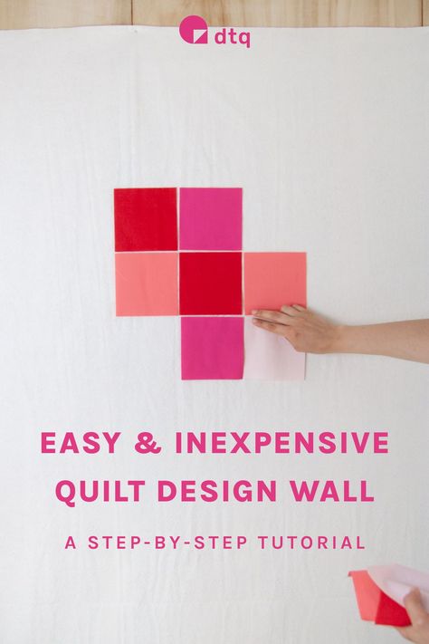 Searching for a simple step-by-step tutorial on how to make a design wall for quilting? Here it is! Follow our quilt design wall tutorial and make it just in 3 steps. Get to know everything a quilter need to know about the design wall - what is a design wall, how to choose the best material, and how to attach it. Quilting Design Wall Diy, How To Make A Quilt Design Wall, How To Make A Design Board For Quilting, Design Walls For Quilting, Quilt Planning Wall, Quilting Wall Board, How To Make A Design Wall For Quilting, Easy Quilted Wall Hangings, Diy Quilt Design Board