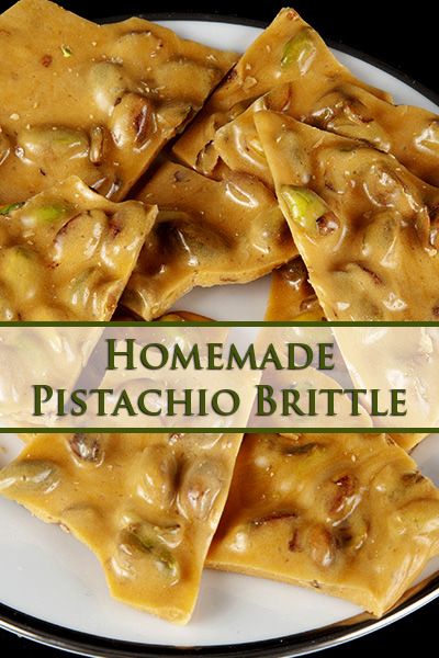 Toasted Coconut Brittle, Banana Pudding Brittle, Pistachio Brittle Recipe, Mixed Nut Brittle Recipe, Pistachio Nuts Recipes, Pistachio Candy, Hazelnut Brittle, Pistachio Brittle, Nut Brittle