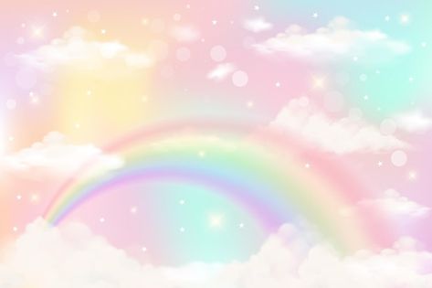 Unicorn Color Background, Cute Wallpapers For Pc, Rainbow Unicorn Wallpaper, Dora Wallpaper, Core Background, Pink Unicorn Wallpaper, Wallpaper Backgrounds Pink, Pastel Rainbow Background, Background Unicorn