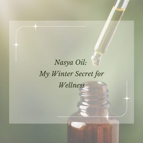 Have you heard of Nasya oil? I hadn’t either until a couple of winters ago when a coworker gifted me a bottle for Christmas. It seemed so simple, but it quickly became my winter wellness secret—and now, it’s something I don’t go without during the colder months. #holistichealth #naturalwellness #immunesupport #healthyliving #nasyaoilbenefits Nasya Oil, Winter Wellness, Natural Wellness, Gifts For Coworkers, Holistic Health, Ayurveda, A Couple, Christmas, Gifts