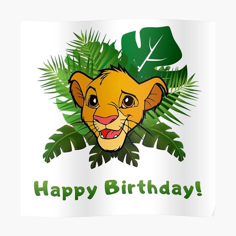 "Happy Birthday - Lion King - Simba" Mask by RotemButzian | Redbubble Happy Birthday Lion, Birthday Lion King, Lion King Birthday Party Ideas, Lion King Party, King Card, Lion Birthday, The Lion King 1994, Lion King Birthday, King Birthday