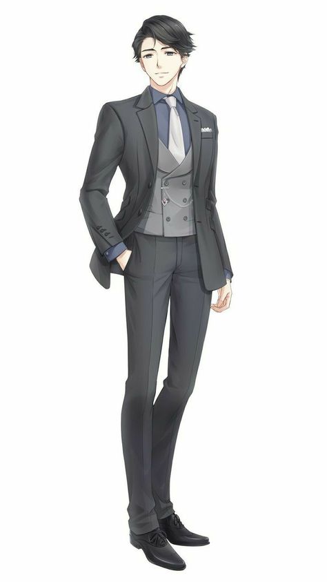 Anime Formal Outfit, Formal Outfit Men, Anime Suit, Fashion Sketches Men, Suit Drawing, Mens Fashion Illustration, Clothing Sketches, Fashion Illustration Sketches, Anime Dress