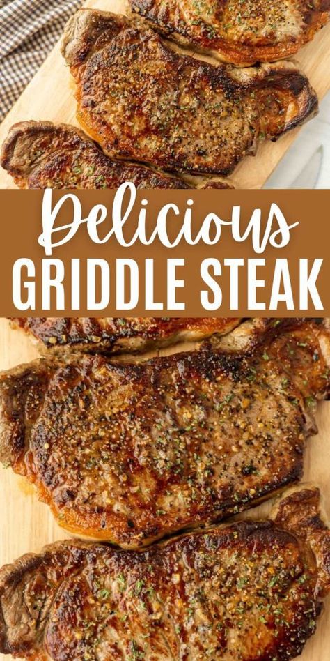 Tbone Steak Recipe, Ny Strip Steak Recipes, Best Griddle, Sizzle Steak Recipes, Pork Steak Recipe, Ways To Cook Steak, Cooking Ribeye Steak, Strip Steak Recipe, Steak Dinners