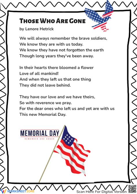 Take this Memorial Day kids poems to teach our children to honor the fallen. Check it out! #poems #memorialday #holidays #reading #printables #worksheets #memorialdaypoems #kidspoems #poemsformemorialday #honor #remember #soldiers #liberty #fallen Veterans Day Poems For Kids, Veterans Day Poems, Memorial Day Poem, Veterans Day Poem, Reading Printables, Remember The Fallen, 2024 Ideas, Kids Poems, Fallen Soldier