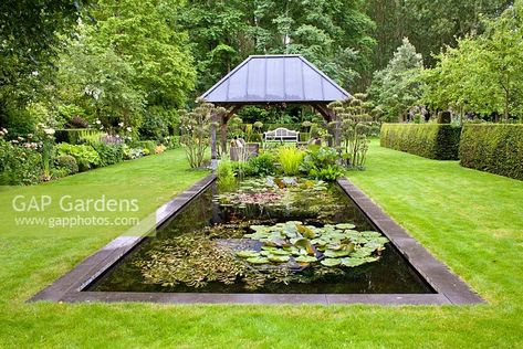 Square Pond, Rectangular Pond, Blossom House, Wild Water, Wild Waters, Pond Water Features, Plant Photography, Water Features In The Garden, Garden Pond