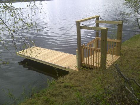 Private Dock Ideas, Building A Dock, Dock Ideas, Water Time, Pond Ideas, Floating Dock, Private Dock, Garden Gazebo, Private Island