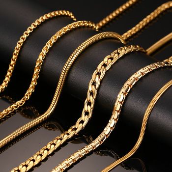 Fashion Silver And Gold Chains Necklace For Men Women Stainless Steel Snake Chain 20/24inch Wholesale Rope Chain Costom Jewelry-in Chain Necklaces from Jewelry on Aliexpress.com | Alibaba Group Gold Chain Design, Stainless Steel Chain Necklace, Gold Chains For Men, Gold Chain Jewelry, Long Chain Necklace, Mens Gold, Gold Chain Necklace, Gold Plated Chains, Chains For Men