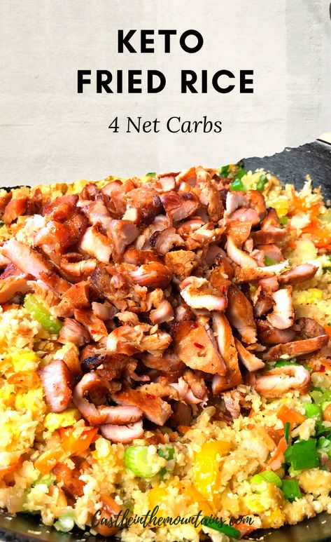 Keto Fried Rice, Keto Chinese Food, Rice Fried, Diet Help, Ketogenic Recipes, Keto Dinner, Chicken And Vegetables, No Carb Diets, Keto Snacks