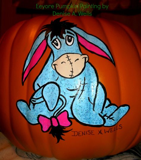 https://flic.kr/p/yyanaJ | Eeyore pumpkin painting by Denise A. Wells | Eeyore pumpkin painting by Denise A. Wells Eeyore Pumpkin Painting, Eeyore Pumpkin, Pumpkin Paints, Best Pumpkin Carving Ideas, Best Pumpkin Carving, Disney Pumpkin Painting, Pumpkin Carving Idea, Zombie Crawl, Halloween Pumpkin Ideas