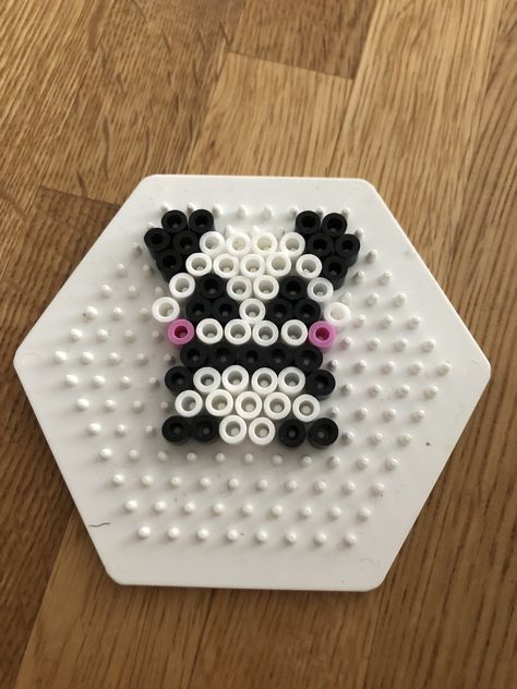 Cute Small Hama Beads, Perler Beads Ideas Small Hexagon, Tiny Perler Bead Patterns Food, Milk Perler Beads, Cute Tiny Perler Bead Patterns, Simple Small Perler Bead Patterns, Small Melty Bead Ideas, Small Pearler Bead Ideas, Panda Perler Beads