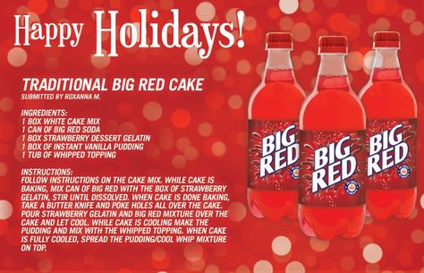 Big Red Cake.... gonna have to make this for the hubby Big Red Cake, Food Graffiti, Unusual Cakes, Shortcake Cake, Cake In A Can, Dump Cakes, Red Cake, Poke Cakes, Food Appetizers