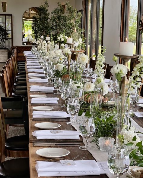 White Floral Bud Vases, Bee Flowers, Bridal Table, Yarra Valley, White Florals, Keeping It Simple, Long Table, Lush Greenery, Wedding Florals