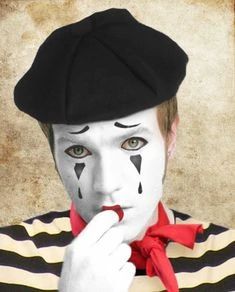 Mime Halloween Costume, Mime Face, Mime Makeup, Pierrot Clown, Kids Face Paint, Night Circus, Makeup Samples, Clown Faces, Pantomime