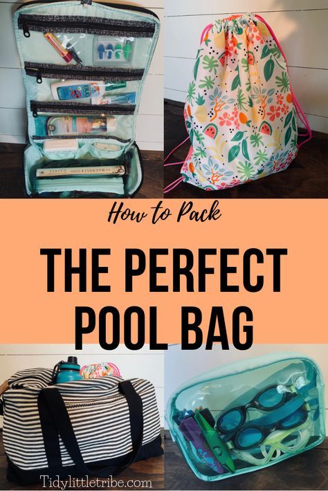 Family Beach Vacation Tips, Beach Organization Ideas, Summer Pool Bag Essentials, Best Pool Bag For Moms, Beach Bag Organization Ideas, Summer Go Bag, Beach Mom Hacks, Beach Must Haves For Families, Beach Bag Organization