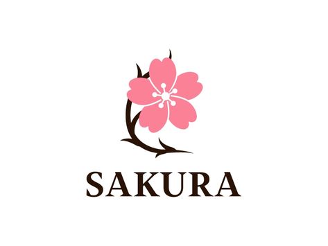 Sakura Perfume, Cherry Blossom Logo, Sakura Logo, Blossom Logo, Perfume Logo, Beauty Salon Logo, Baby Pink Aesthetic, Cherry Blossom Tattoo, Sakura Flower