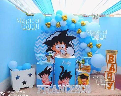 Baby Goku Baby Shower Theme, Naruto Baby Shower Ideas, Dragon Ball Baby Shower Ideas, Dragon Ball Z Baby Shower Theme, Dragon Baby Shower, Cartoon Birthday Cake, Gender Reveal Party Theme, Unisex Baby Shower, Baby Room Inspiration