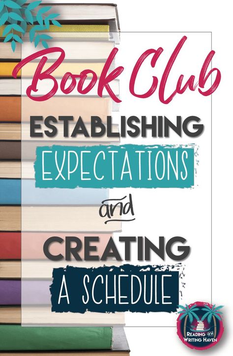 When running a book club in the classroom, it's important to establish clear expectations and create a realistic schedule. Read about how to approach a book club when you're teaching middle or high school English. Classroom Book Clubs, Creating A Schedule, Middle School Books, High School Books, Starting A Book, Reading Club, Middle School Reading, High School Ela, Book Clubs