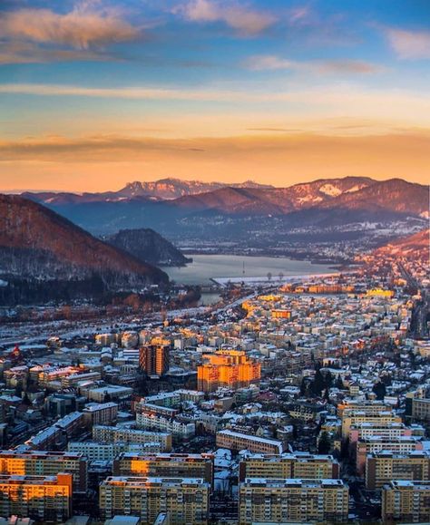 We like this amazing sunrise captured from above by drone in Piatra Neamț, Neamț county, Romania🇷🇴 🌇 ❄️. That sky is on fire 🔥🔥🔥#sunrise .… Piatra Neamt, Amazing Sunrise, Visit Romania, On Fire, Romania, Destiny, Grand Canyon, Opera, Natural Landmarks