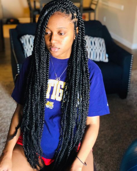 Waist length Marley twist on this beauty ❤️✨ #marleytwist follow my hair page @symonestylez_ Marley Twist Hairstyles, Crochet Braid Styles, Marley Twists, Twist Styles, Twist Braid Hairstyles, Long Bob Hairstyles, Braided Hairstyles For Black Women, Girls Hairstyles Braids, Boho Hairstyles