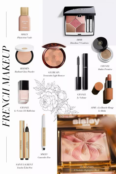 The 10 Best French Makeup Products in Every Category French Makeup Products, Parisian Makeup, French Girl Makeup, French Makeup, Guerlain Terracotta, Guerlain Makeup, Ysl Makeup, Makeup Secret, Chic Makeup