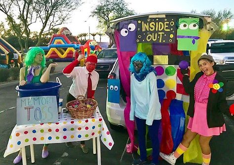 Inside Out Theme Trunk Or Treat, Alvin And The Chipmunks Trunk Or Treat, Trunk Or Treat Ideas Inside Out, Inside Out Trunk Or Treat Theme, Inside Out 2 Trunk Or Treat Ideas, Trunk Or Treat Inside Out, Inside Out 2 Trunk Or Treat, Inside Out Trunk Or Treat Ideas For Cars, Funny Trunk Or Treat