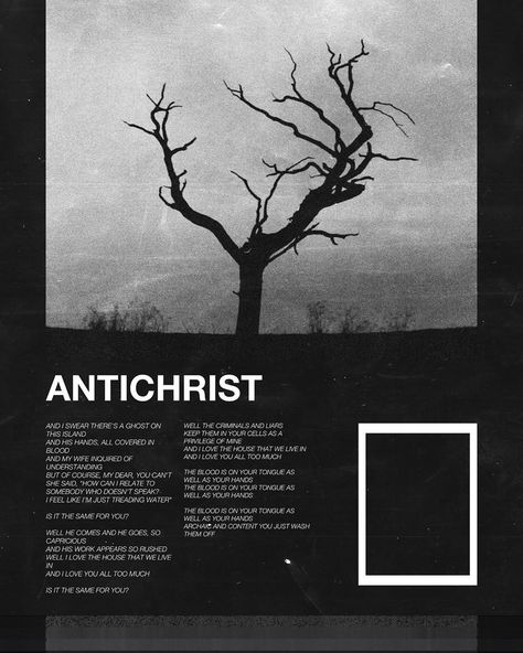 Alt Music Posters, The 1975 Song Poster, Music Poster The 1975, Song Posters Nirvana, The 1975 Poster Somebody Else, The 1975 Poster, The 1975 Lyrics, Cool Poster Designs, The Antichrist