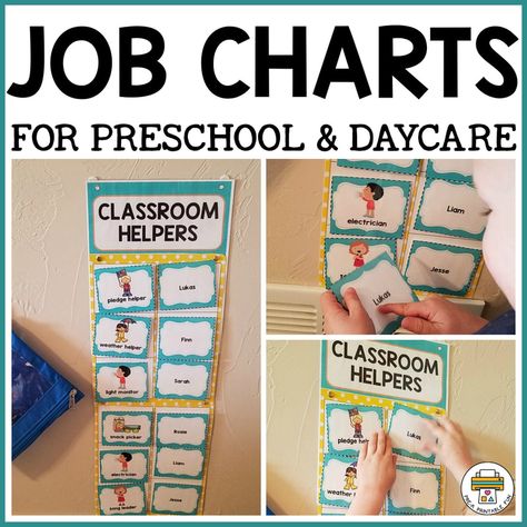 Classroom Job Chart Preschool Helper Chart, Preschool Job Chart, Preschool Jobs, Preschool Classroom Setup, Classroom Job Chart, Classroom Job, Classroom Helpers, Classroom Charts, Job Cards