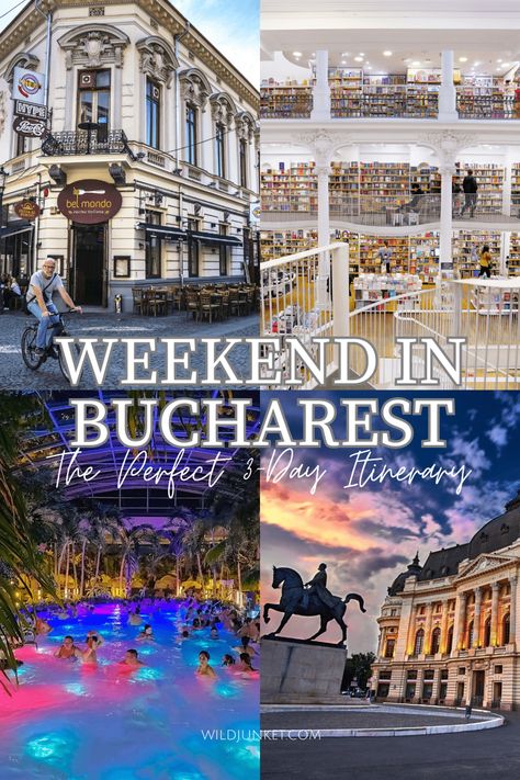 WEEKEND IN BUCHAREST 3-DAY ITINERARY #bucharest #bucharestromania #romania #romaniatravel #easterneurope #traintravel #romanian #weekendtrip #3daysinbucharest Bucharest Itinerary, Travel International, Visit Romania, 2024 Travel, Romania Travel, East Europe, Bucharest Romania, River Cruise, Europe Trip